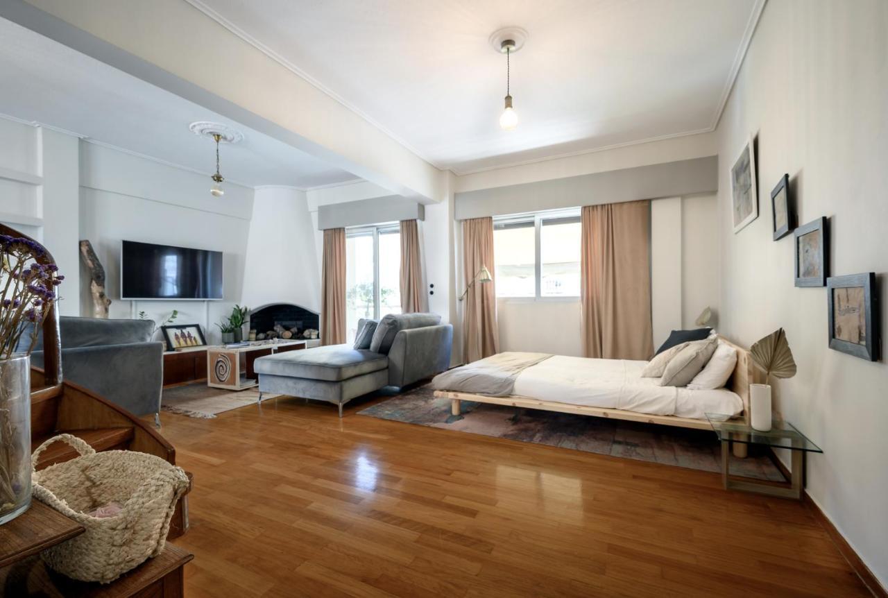 Relaxed Art Deco Maisonette Pagrati Athene Buitenkant foto