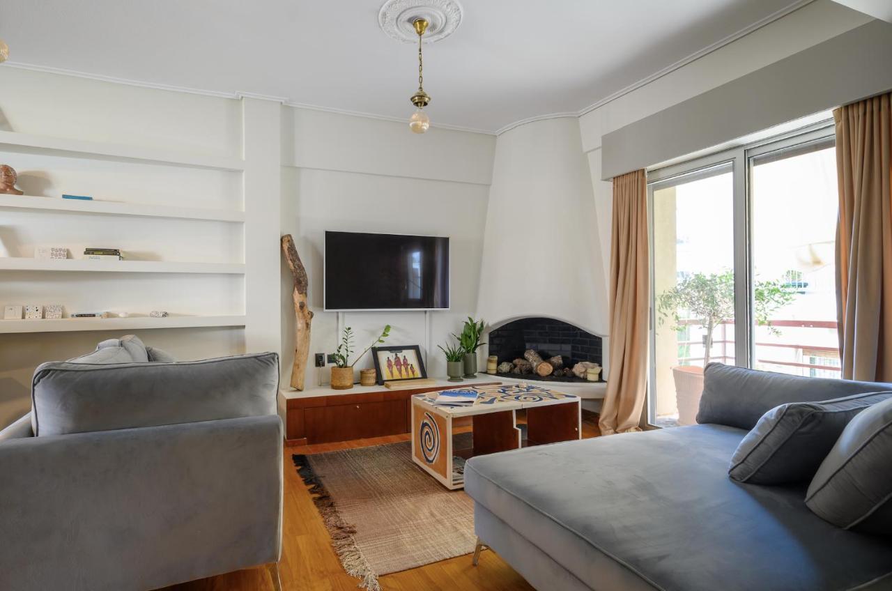 Relaxed Art Deco Maisonette Pagrati Athene Buitenkant foto
